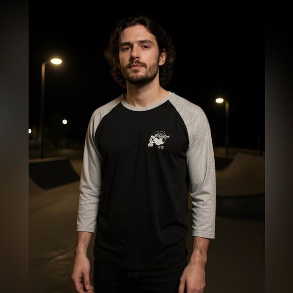 Los Angeles California Scambler Biker Baseball Shirt. 3/4 Sleeves. - Picture 1 of 6